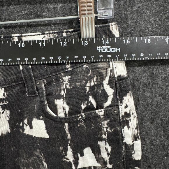 McQ Alexander McQueen Jeans Women's 27 Black White Skinny Italy Abstract Print - Picture 4 of 13
